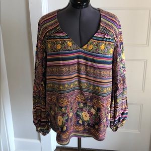Anthropologie Maeve floral blouse